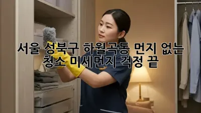 서울 성북구 하월곡동 먼지 없는 청소, 미세먼지 걱정 끝!