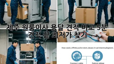 제주 원룸이사 용달 견적 비교: 5분 견적 끝! 최저가 찾기! ✨